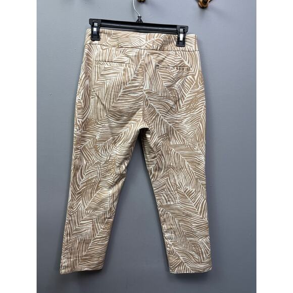 Talbot's Pants Womens size 4 Modern Fit taupe/cream ankle Straight - Picture 9 of 11